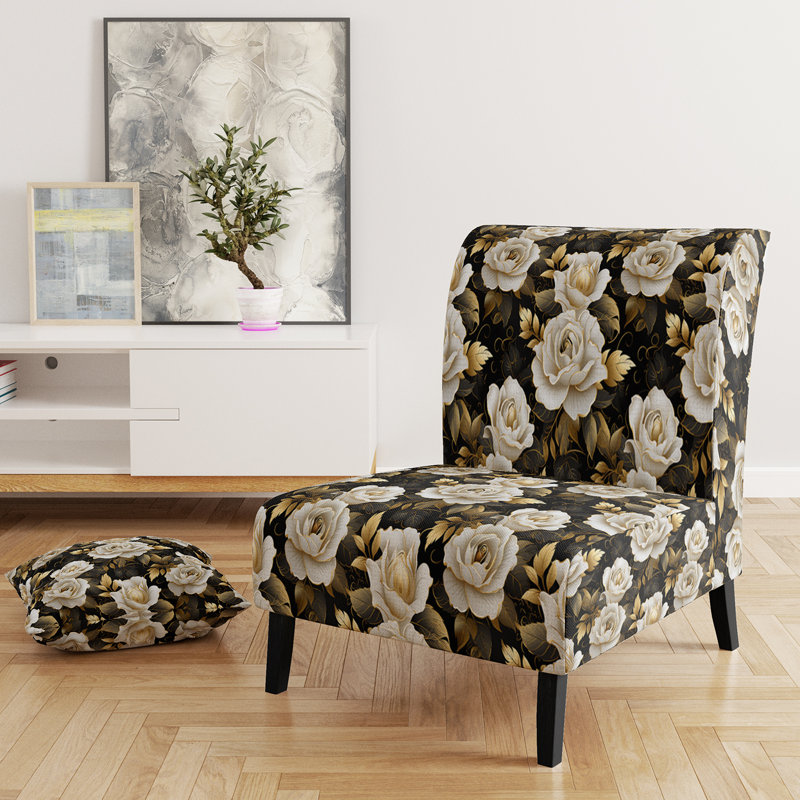 Fauteuil de chambre Timeless Beige Rose Elegant Bouquet IV