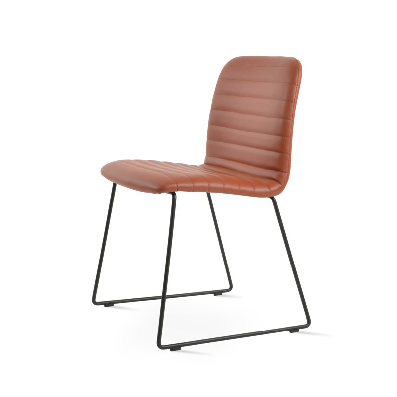 Chaise d'appoint en fil métallique Isa, Cannelle, Noir