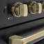 ZLINE Autograph 48 in. Paramount Induction Range in Black Stainless Steel with Bronze Accents