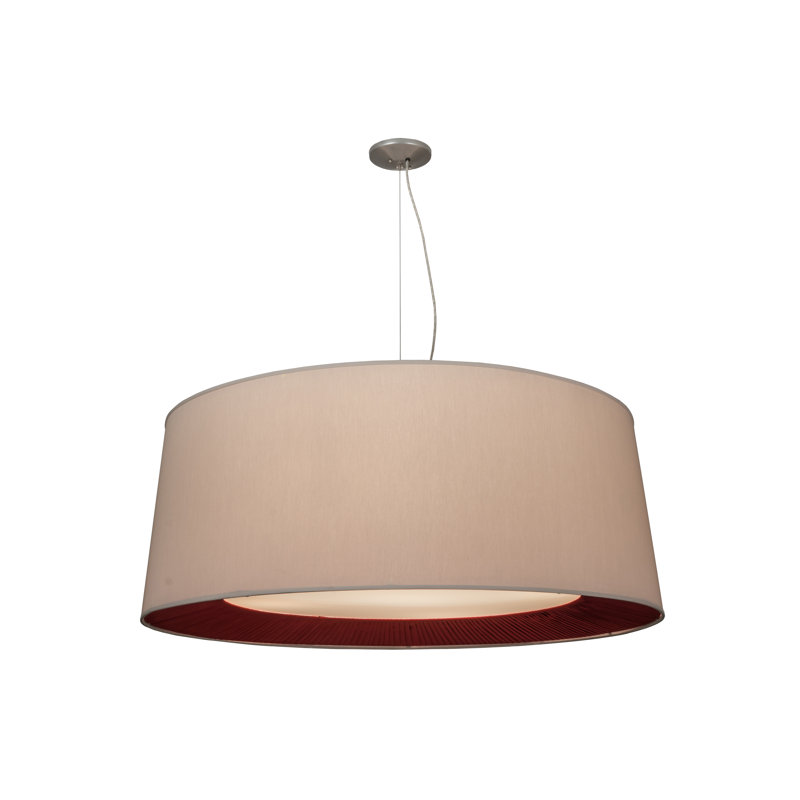 Lustre cylindrique unique à 5 lumières Bruges, H 264 po x l 52 po x P 52 po