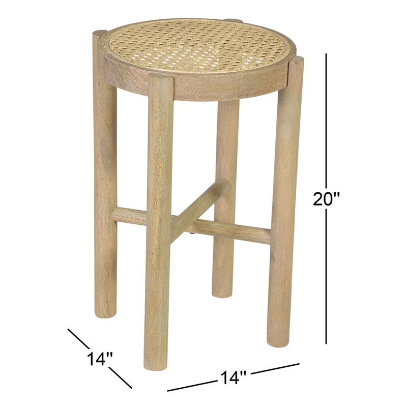 Table de bout en bois massif Simons, Naturel