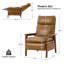 Honorato Mid-Century Modern Vegan Leather Recliner with Solid Wood Frame-825487353
