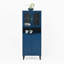 Tall Storage Show Cabinet With 2 Glass Display Door & 2 Doors, Tall Kitchen Pantry Cabinet-251408964