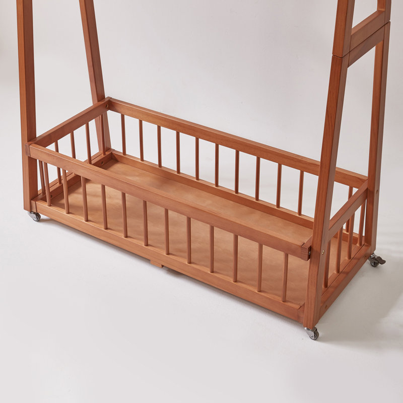 Solid Wood Freestanding Clothing Garment Rack