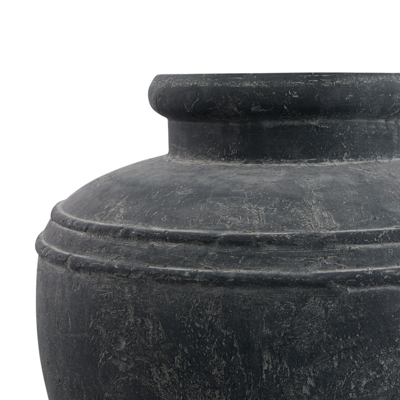 Marina Handmade Ceramic Urn Planter, Grey, 39cm H x 37cm W x 37cm D