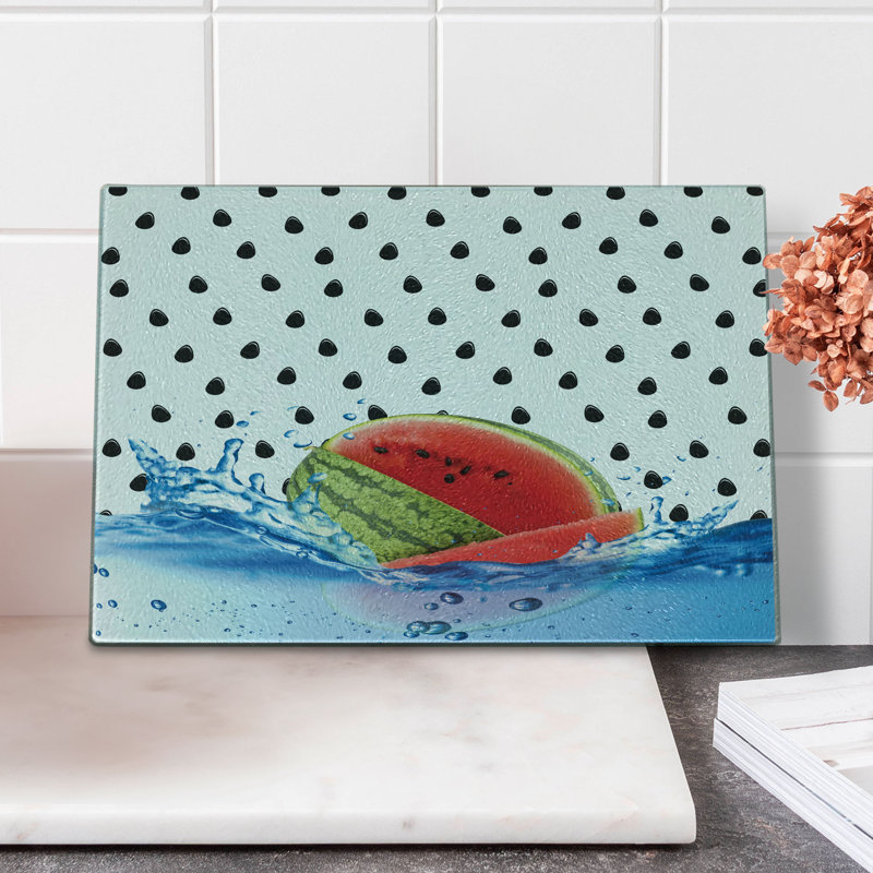 Multicolore planche à découper en verre trempé Ambesonne
