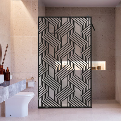 Panneau de douche en verre français sans cadre l 31 1/2 po x H 75 po