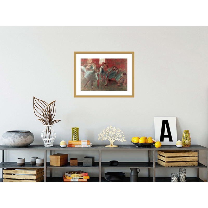 «Dancers at Rehearsal» par Edgar Degas, impression giclée encadrée, H 22,43 po x l 29,5 po