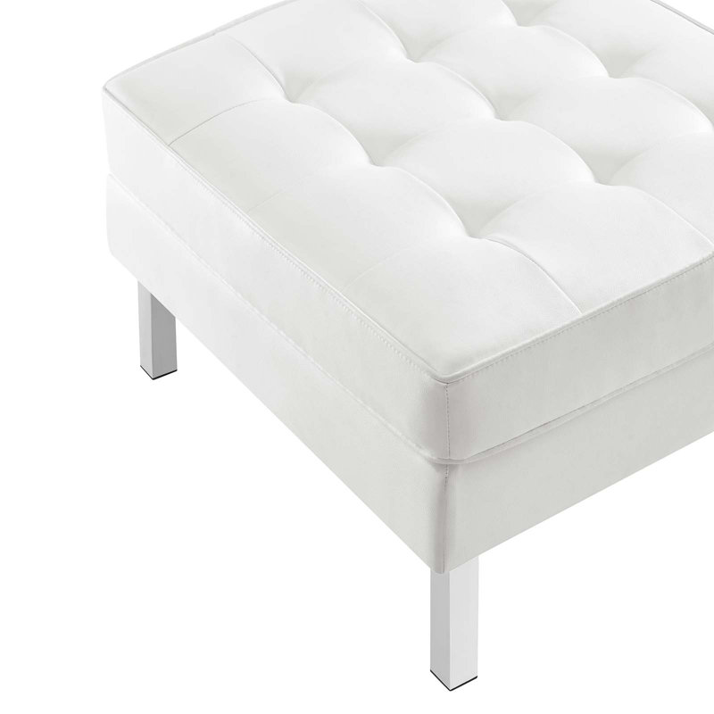 Ensemble de salon 2 pièces Loft, Cuir assorti blanc