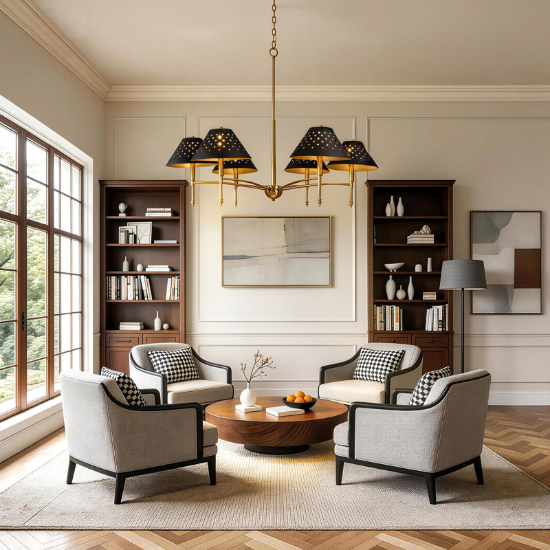 35.4'' Modern Chandelier with Adjustable Chain