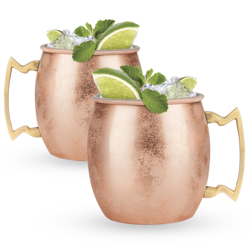 Moscow Mule 16 oz Copper Plated Mug with Zinc Alloy Handle