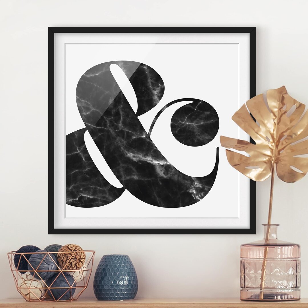 Gerahmtes Poster Marble Ampersand