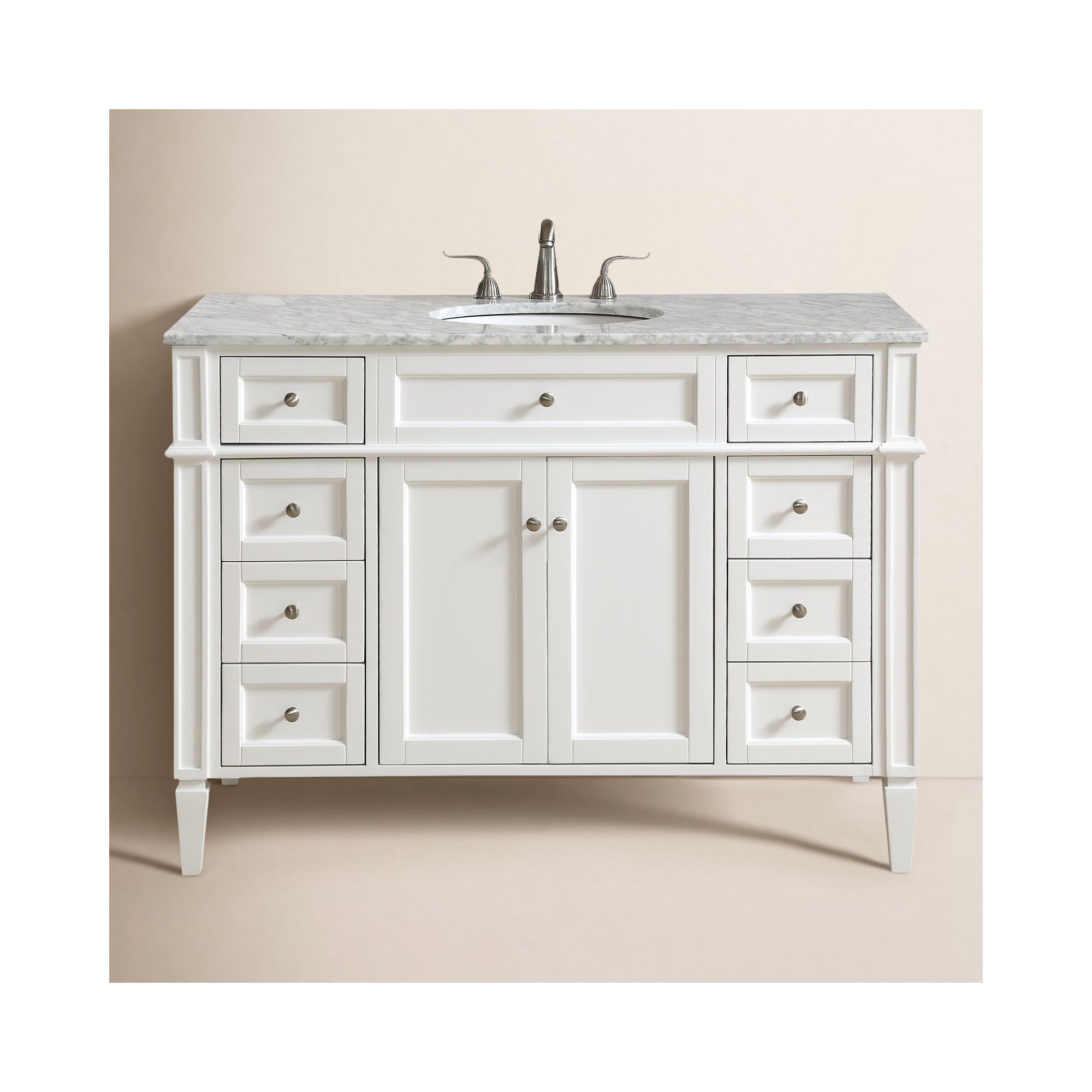 Rivers 48'' Single Bathroom Vanity, White