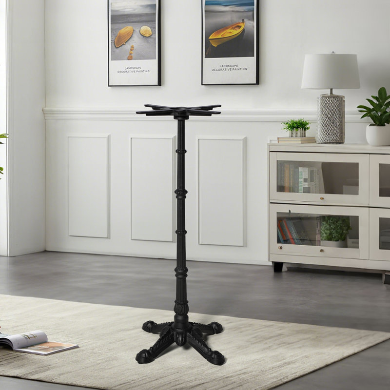 Base de table en fonte H41,7 avec 4 pieds en griffe de tigre, pied de table noir