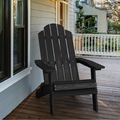Our Store Loganne All Weather Outdoor HIPS Plastic Folding Adirondack Chair Fire Pit Chairs Oversized Patio Chair