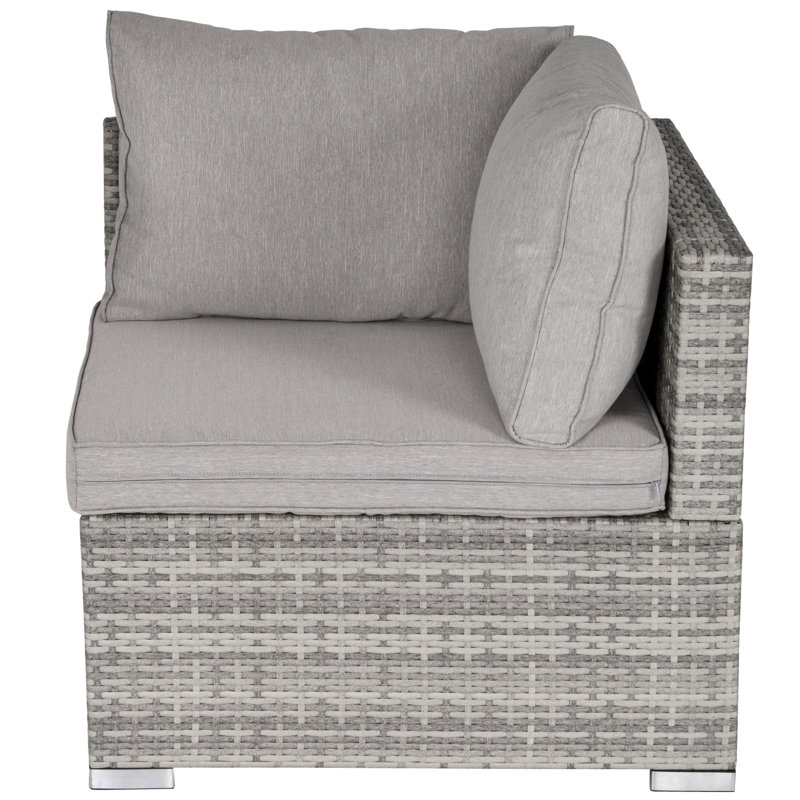 Gennett Wicker Outdoor Lounge Chair, Beige