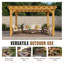 Pergola d'extérieur en cèdre de qualité supérieure de 3,65 m x 3 m avec toit en treillis, pour patio, cour et jardin.