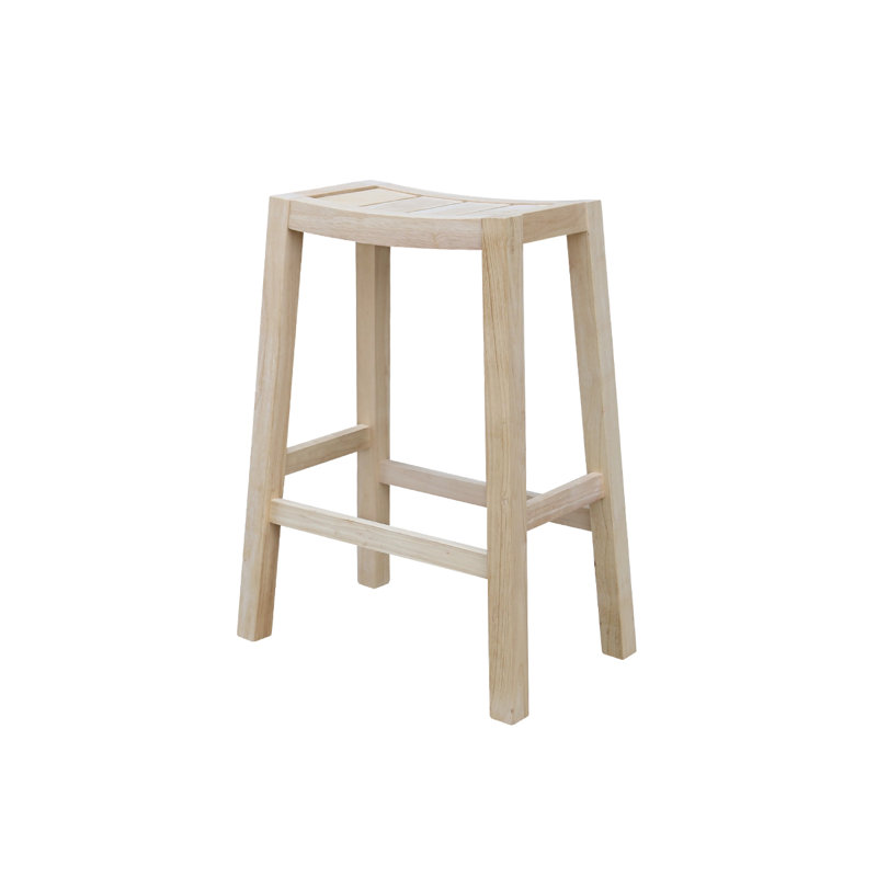Guzik Solid Wood Counter Stool, Unfinished, Bar Stool (30" Seat Height)
