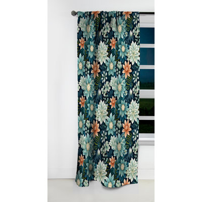 Tranquil Soul Retreat Mediation I - Rideau floral - Rideau occultant floral - 1 panneau