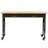 Adjustable Height Wood Workbench with Metal Frame and Power Outlets