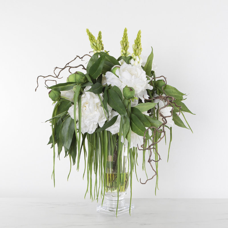 Fabric Peony Arrangement in Vase