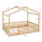 Classic Wood House Bed Frame with Protective Fence-129109673