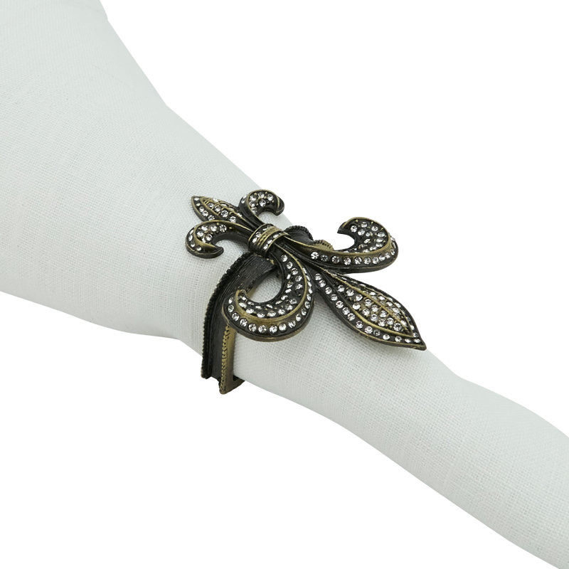 Rond de serviette Neligh, Noir