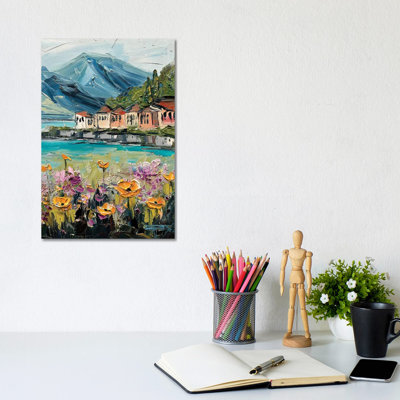 Lake Como In Bloom - Wall Art Print - Wrapped Canvas