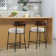 Counter Height Bar Stools, 28'' Bar Stools , Boucle Counter Stools With Back, Boucle Bar Stools For Kitchen Island, Dining Room(Set of 6)