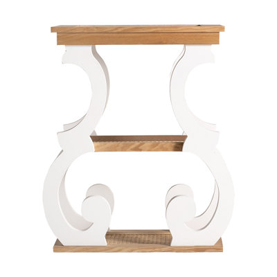 Zetel Natural Iron Side Table 63X38x75 Cm