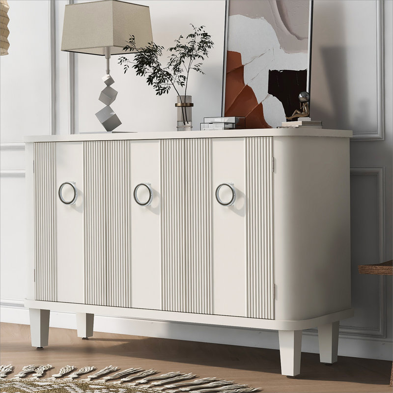 Cabinet Fraxinus Mandschuric simple et simple en placage de bois massif, Blanc