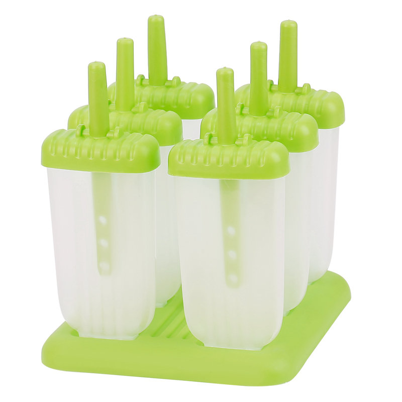 6 pièces moules à glaçons réutilisables crème glacée bricolage machine à glaçons machine à glaçons en plastique pour les collations glacées maison
