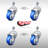 3 Inch SS Polyurethane Wheel Swivel 12mm Threaded Stem Caster Set SCC-102382350