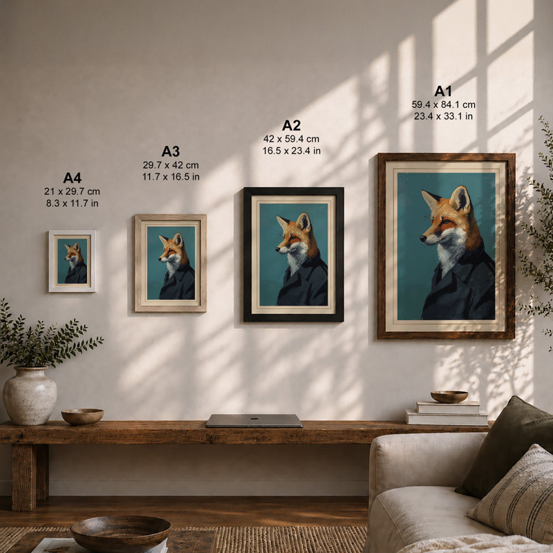 Dressed in Dignity Modern - Framed Print, Walnut, A1 - 84.1 x 59.4 cm