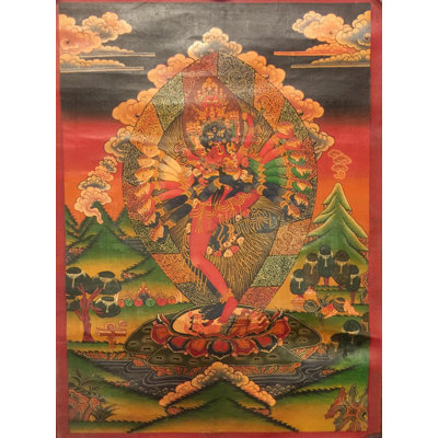 Hevajra In Yab Yum (Brocadeless Thangka)