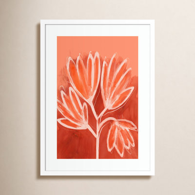 Galya "Peachy Flowers" Print by Treechild