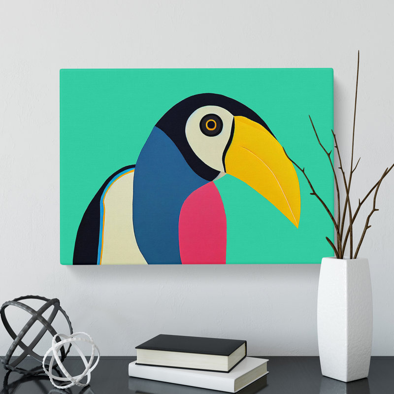 Toucan Bird Abstract Vol.1 - Wrapped Canvas, 35cm H x 50cm W x 3cm D