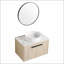 Ensemble de meuble-lavabo moderne 30 po avec lavabo en céramique, meuble-lavabo mural en chêne blanc avec porte à fermeture douce