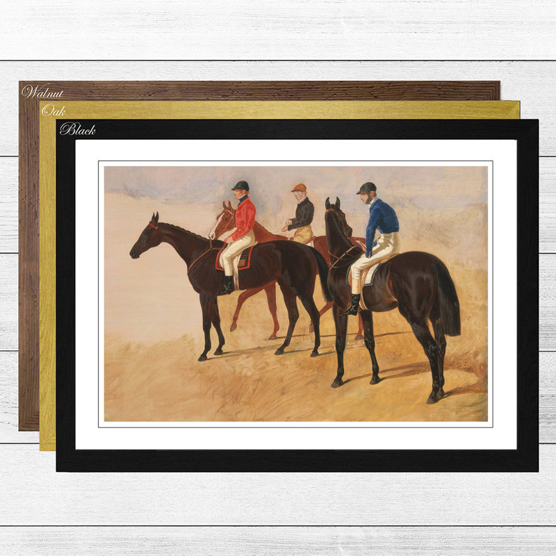 Steeplechase Cracks by John Frederick Herring - Framed Print, Black