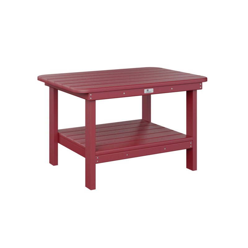 Outdoor Rectangular Coffee Table, Scarlet Red
