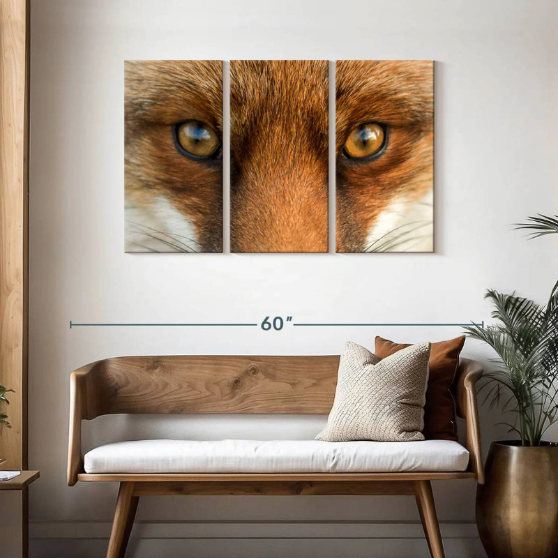 Brampt Amber Eyed Fox, 28" H x 45" W