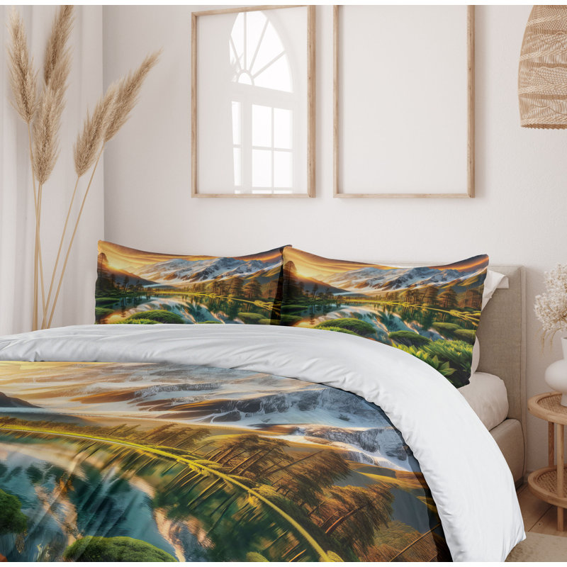 Lake Duvet Cover, California King Duvet Cover + 2 Standard Shams