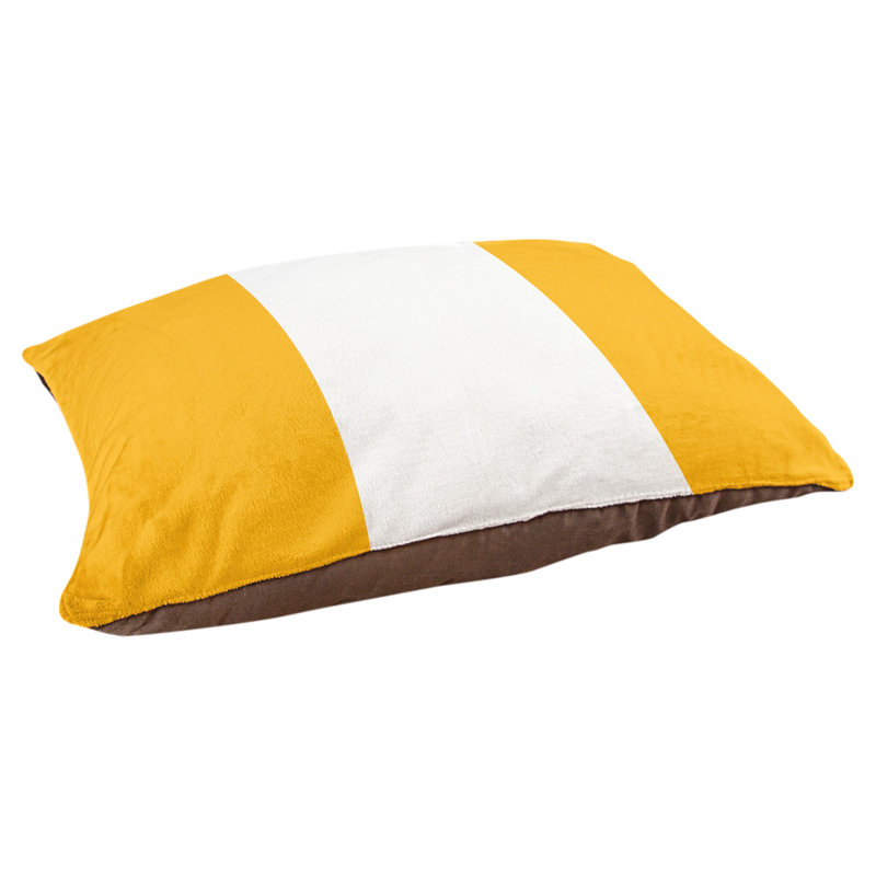Coussin Washington, Petit (l 28 po x P 18 po x H 6 po), Doré / Blanc