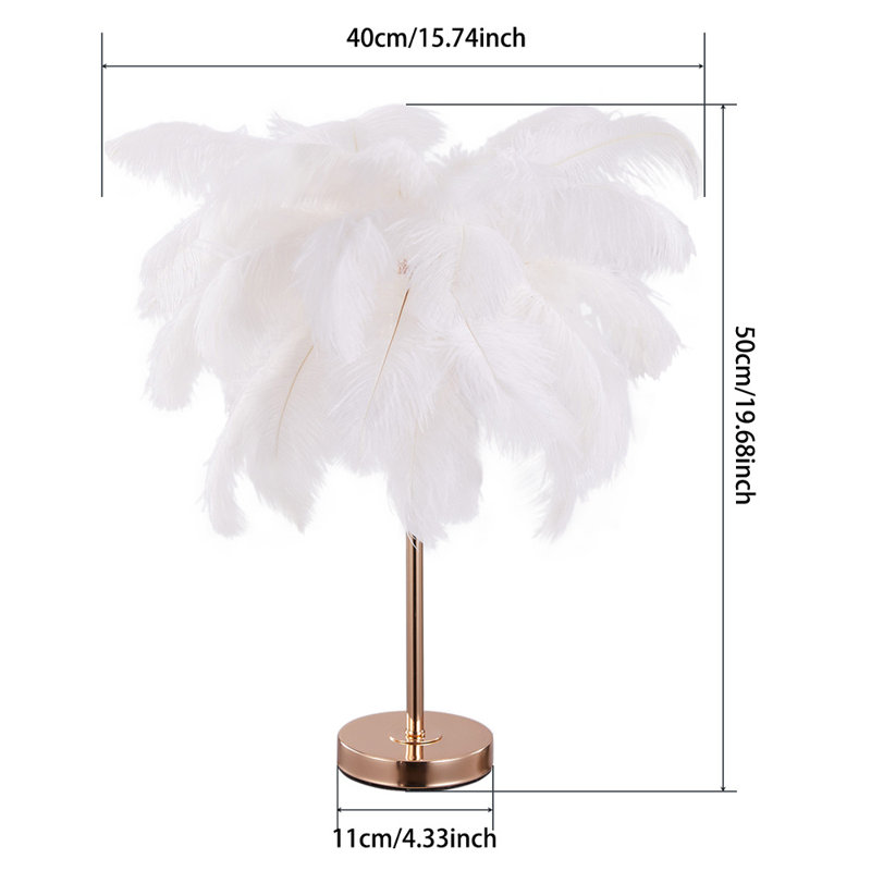 Aijalon Metal Table Lamp, White