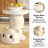 Modern Cat Side Table Floor Resin Figurine With White Tray End Table Nightstand For Living Room, Bedroom, Playroom, Kid's Room