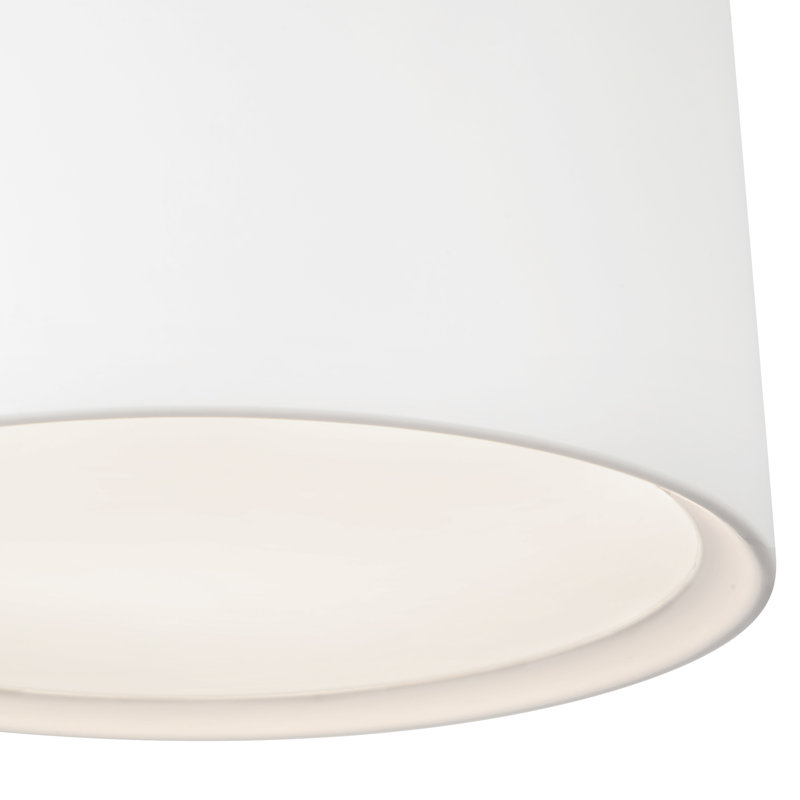 Uma 15-in Black dimmable LED Semi-Flush Mount, White