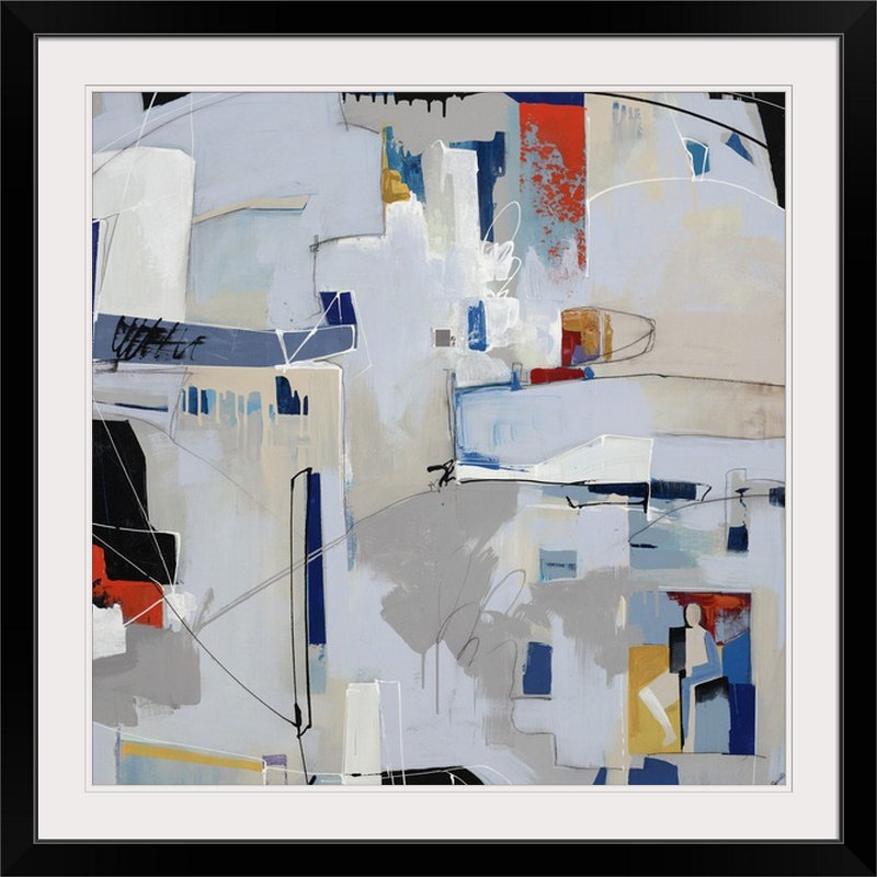 'Transitory' by Sydney Edmunds Painting Print, Cadre noir, 20" H x 20" lx 1" p