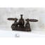 Kingston Brass Georgian Two-Handle 3-Hole Deck Mount 4" Centerset Bathroom Faucet with Brass Pop-Up-29273373