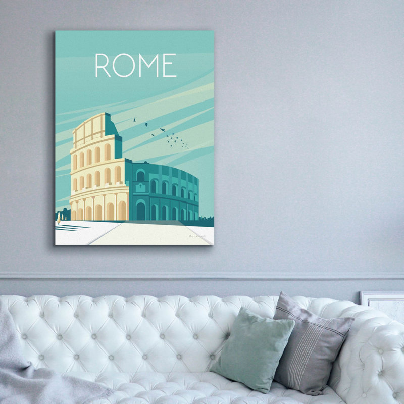 «Rome» par Omar Escalante, art mural sur toile, H 54 po x l 40 po x P 1,5 po