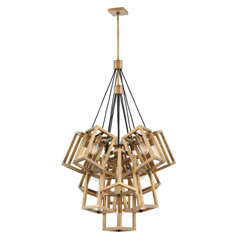 Ensemble 13 - Light Cluster Rectangle Pendant, Brushed Bronze